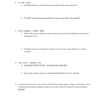 Stoichiometry Worksheet 2 Mole Along With Mole Mass Problems Worksheet Answers