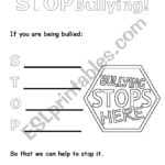 Stop Bullying  Esl Worksheetfabynic And Worksheets On Bullying
