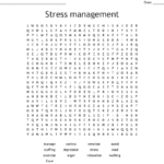Stress Management Word Search  Wordmint Or Stress Management Worksheets