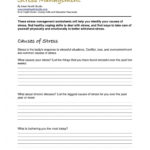 Stress Management Worksheets Lesson High School For Middle Groups Intended For Stress Worksheets For Middle School