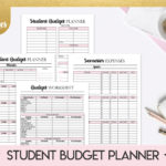Student Budget Planner Collage Student Budget Worksheet  Etsy With Student Budget Worksheet