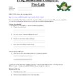 Student Guide To The Frog Dissection Answers In Frog Dissection Lab Worksheet Answer Key
