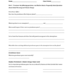 Student Worksheet Climate Change Study Guide Intended For Climate And Climate Change Worksheet Answers