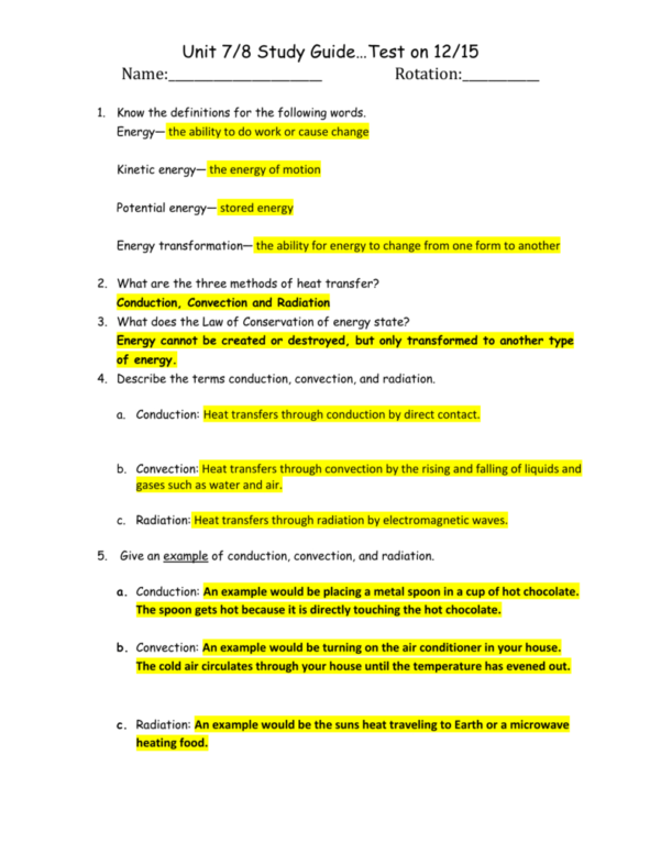 Conduction Convection Radiation Worksheet Answer Key Excelguider