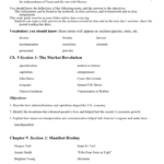 Study Guide Chapter 9 Intended For Chapter 9 Section 1 The Market Revolution Worksheet Answers