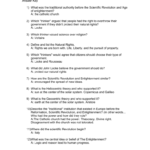 Study Guide Scientific Revolution  Age Of Enlightenment For The Enlightenment Worksheet Answers