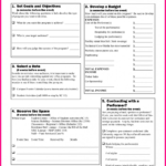Stupendous Event Planning Worksheet Template Ideas Checklist With Will Planning Worksheet