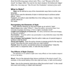 Style Analysis Worksheet Along With Masque Of The Red Death Worksheet Answer Key