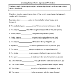 Subject Verb Agreement Worksheets  Cmediadrivers Or Pronoun Agreement Worksheet Pdf