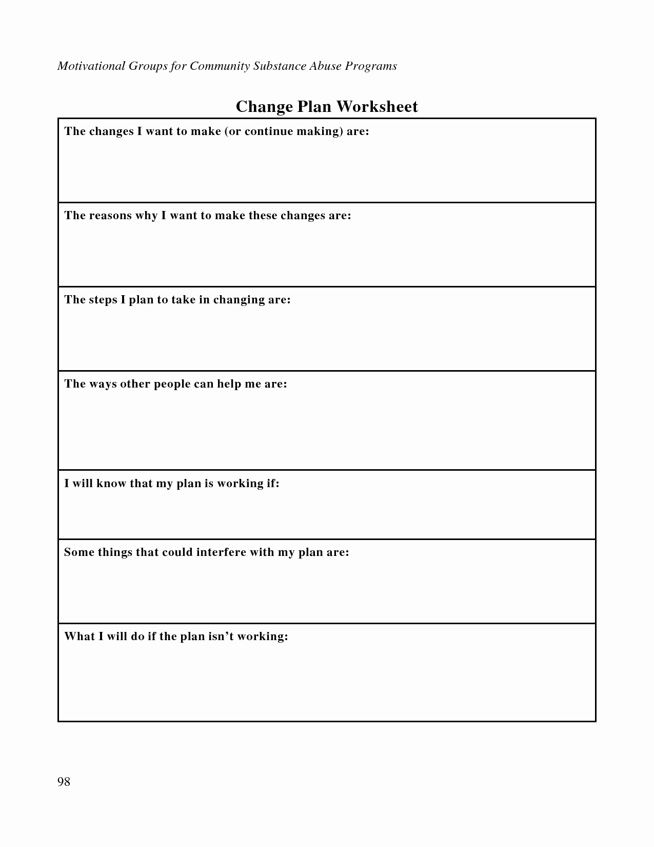 Substance Abuse Treatment Worksheets And 18 Best Of Treatment Plan Regarding Substance Abuse Group Worksheets