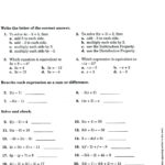 Substitution Worksheet Math Multi Step Equations Worksheet Grade For Systems Of Equations Substitution Worksheet
