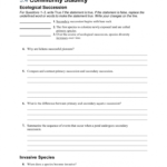 Succession Worksheet Answers Ecological Ecology Biology Article Khan As Well As Ecological Succession Worksheet