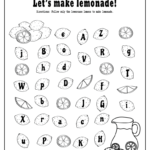 Summer Lemonade Fun Letter Recognition Worksheets Pdf Set For Free Also Preschool Letter Recognition Worksheets