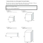 Surface Area Net Worksheet Fantastic Prisms And Pyramids Worksheets Regarding Volume Of A Cylinder Worksheet Pdf