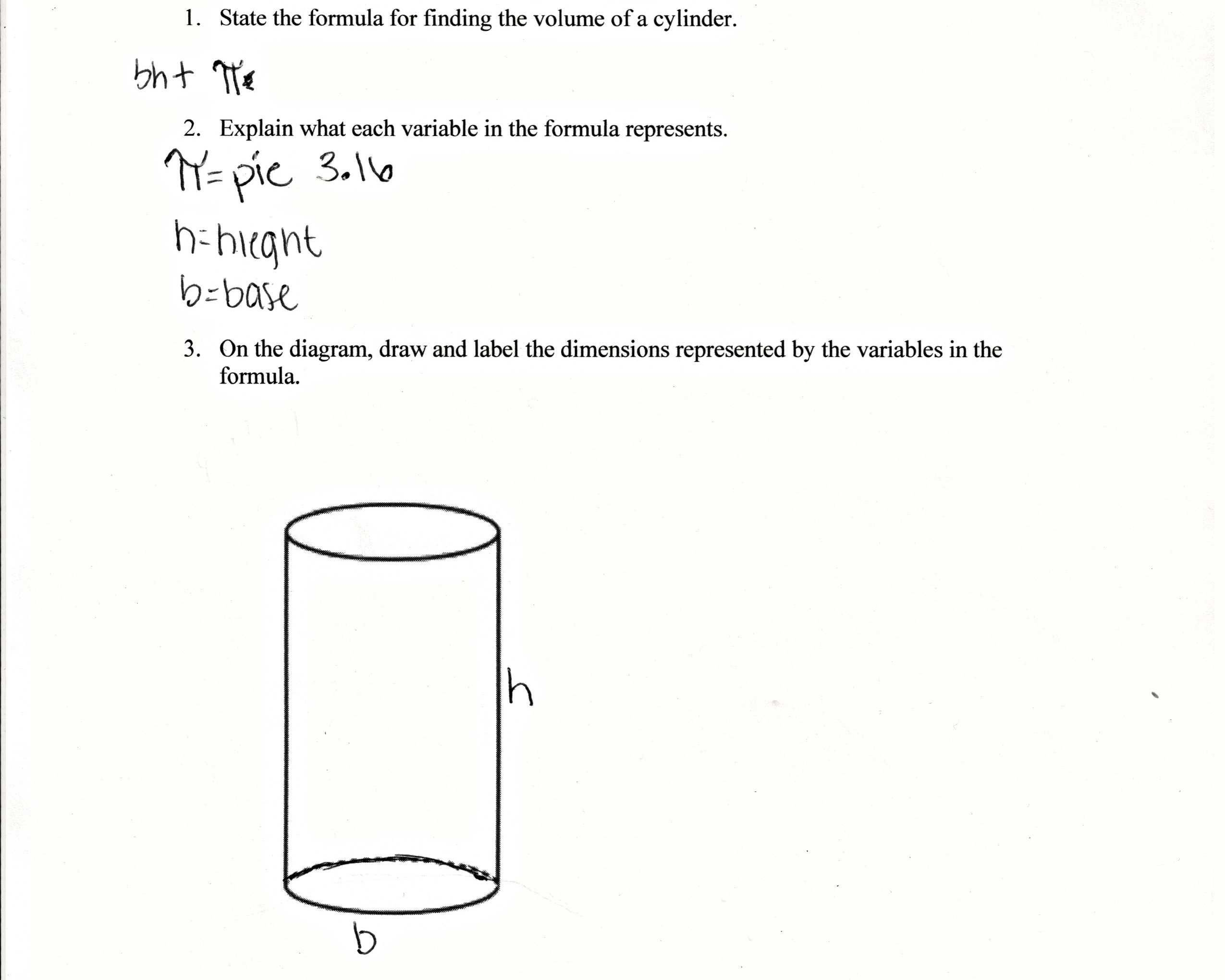 Surface Area Of Prisms And Cylinders Worksheet Answers  Briefencounters With Regard To Volume Cylinder Worksheet Answers