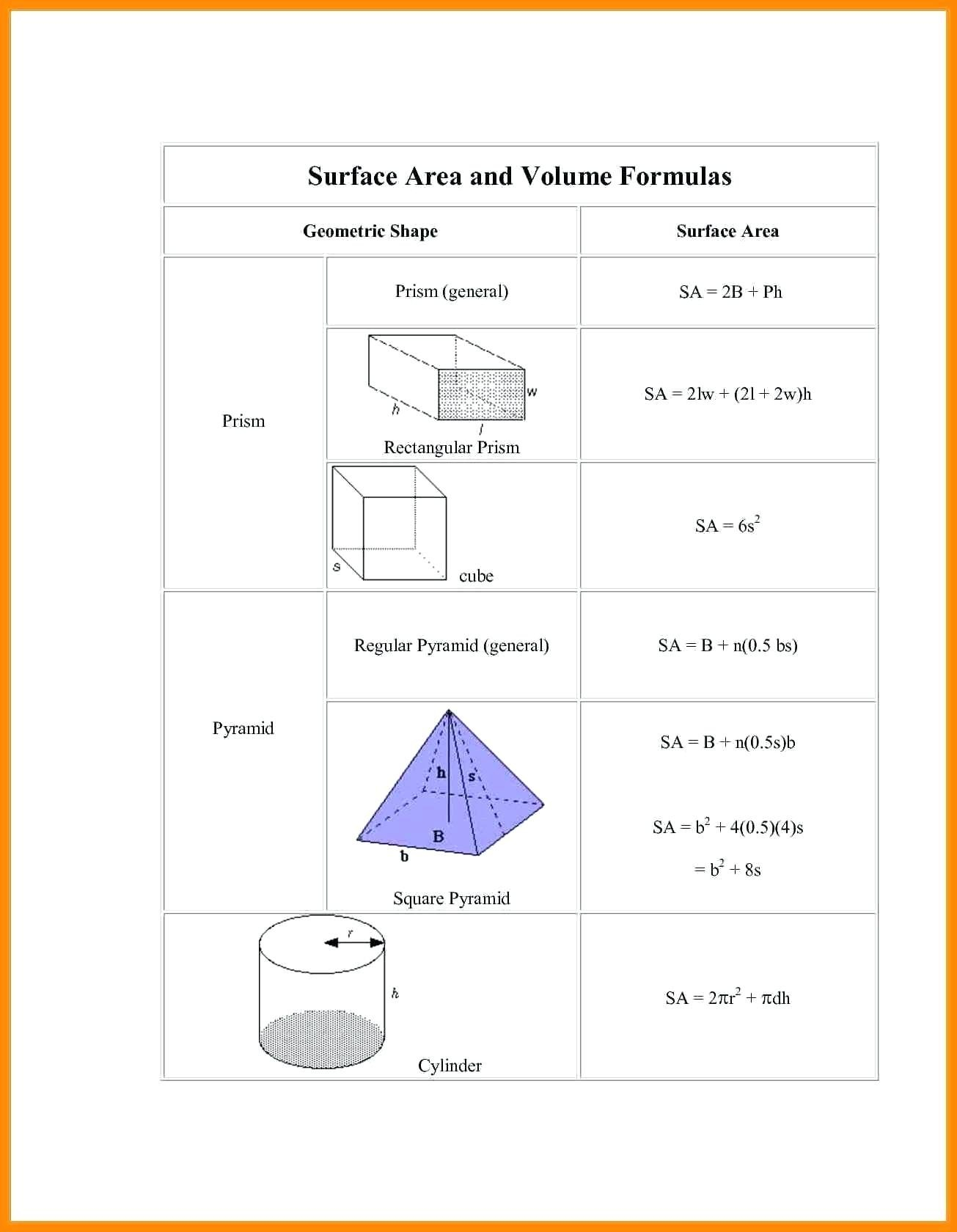 Surface Area Of Prisms Worksheet Math Related Post Surface Area Intended For Surface Area Of Prisms And Cylinders Worksheet