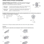 Surface Areas Of Prisms And Cylinders Also 11 2 Surface Areas Of Prisms And Cylinders Worksheet Answers