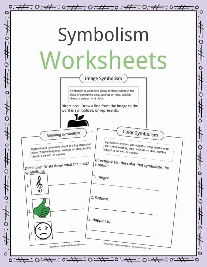 Symbolism Examples Definition  Worksheets For Kids With Regard To Symbolism In Poetry Worksheets