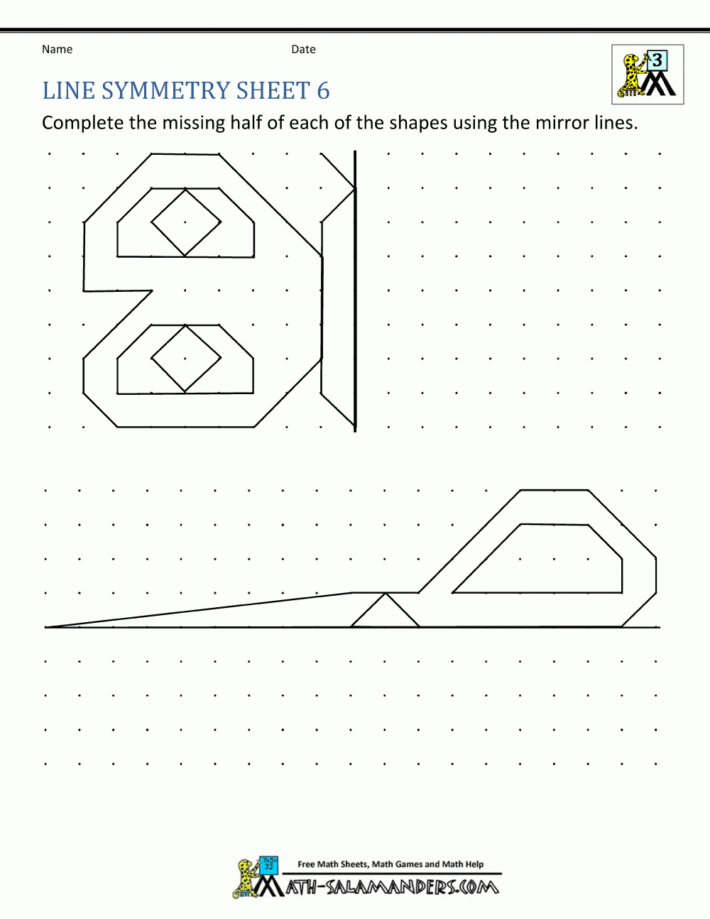 Symmetry Worksheets Along With Lines Of Symmetry Worksheet