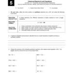 Synthesisdecomposition Reactions Intended For Synthesis Reaction Worksheet