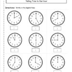 Telling And Writing Time Worksheets Inside Telling Time Worksheets Printable