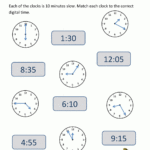 Telling Time Clock Worksheets To 5 Minutes Intended For Clock Worksheets Grade 1