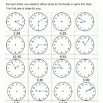 Telling Time Clock Worksheets To 5 Minutes Throughout Second Grade Telling Time Worksheets