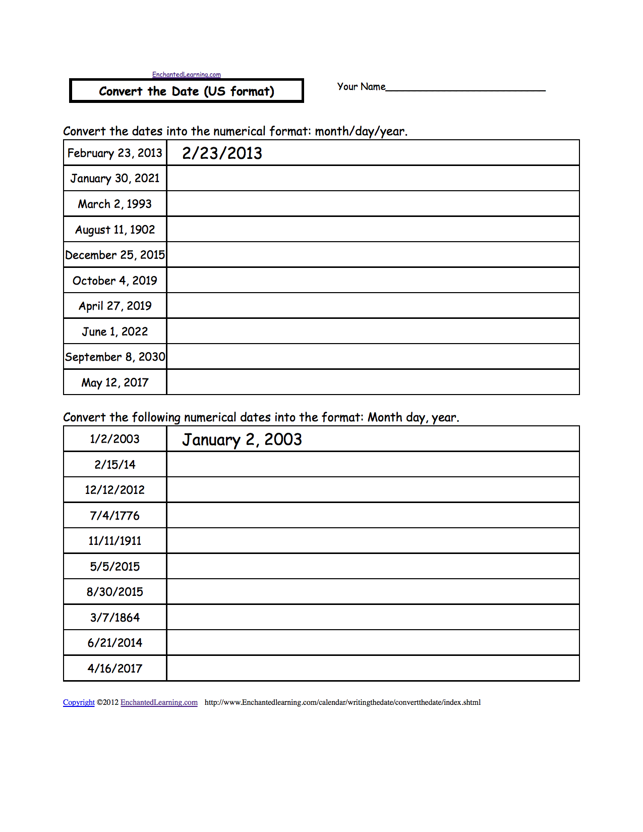 Telling Time  Worksheets Enchantedlearning And Telling Time In Spanish Worksheets