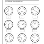 Telling Time Worksheets From The Teacher's Guide Throughout Digital Clock Worksheets