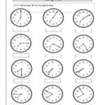 Telling Time Worksheets From The Teacher's Guide With Regard To Clock Time Worksheets