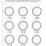 Telling Time Worksheets From The Teacher's Guide With Regard To Digital Clock Worksheets