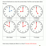 Telling Time Worksheets  O'clock And Half Past In Telling Time Worksheets Pdf