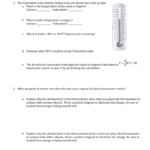 Temperature Scales Worksheet In Reading A Thermometer Worksheet