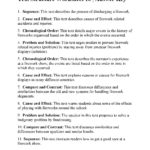 Text Structure Worksheet 10  Answers Intended For Text Structure Worksheet Answers