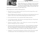 Thanatopsis Worksheet Intended For Interpreting Text And Visuals Worksheet Answers