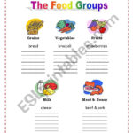 The 5 Food Groups  Esl Worksheetnalawood Inside Food Groups Worksheets
