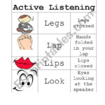 The 5 L´s Of Active Listening  Esl Worksheetannamaree89 Regarding Active Listening Worksheets