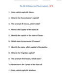 The 50 Us States And Their Capitals – No 5  Interactive Worksheet As Well As Ri 4 4 Worksheets