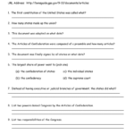 The Articles Of Confederation" Url Address Http Together With Articles Of Confederation Worksheet Answers
