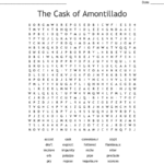 The Cask Of Amontillado Vocab Crossword Puzzle  Wordmint As Well As The Cask Of Amontillado Vocabulary Worksheet Answers