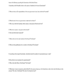 The Constitution Worksheet Or United States Constitution Worksheet Answers