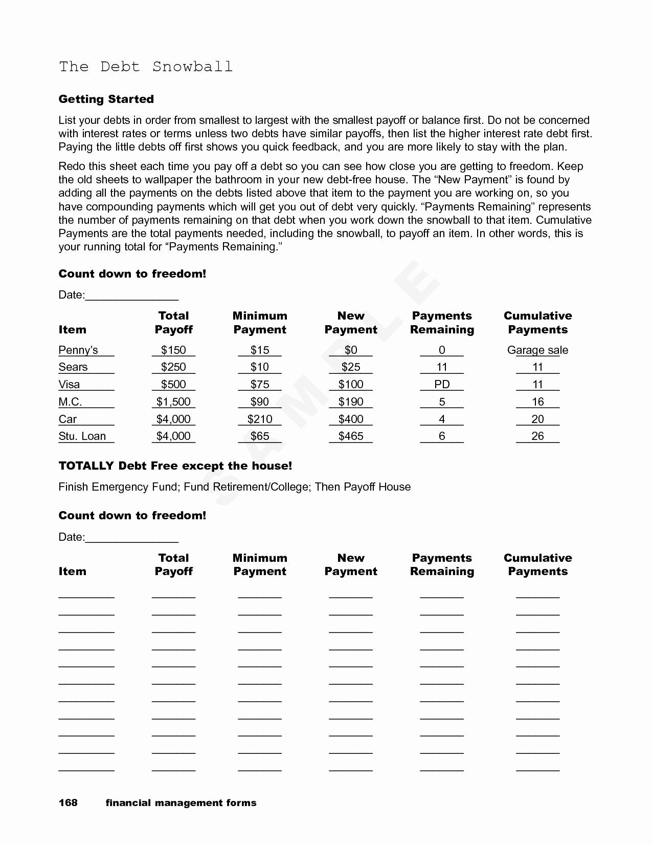 The Debt Snowball Worksheet Answers  Briefencounters For The Debt Snowball Worksheet Answers