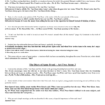 The Diary Of Anne Frank – Act Two Scene 1 As Well As Diary Of Anne Frank Worksheets Free