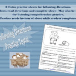 The Guest Teachers Bag Of Goodies  Ideas For Substitutes Intended For Following Directions Worksheet Middle School