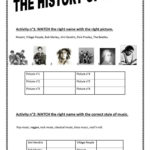 The History Of Music Worksheet  Free Esl Printable Worksheets Made Or Music History Worksheets