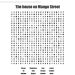 The House On Mango Street Word Search  Wordmint With House On Mango Street Worksheets