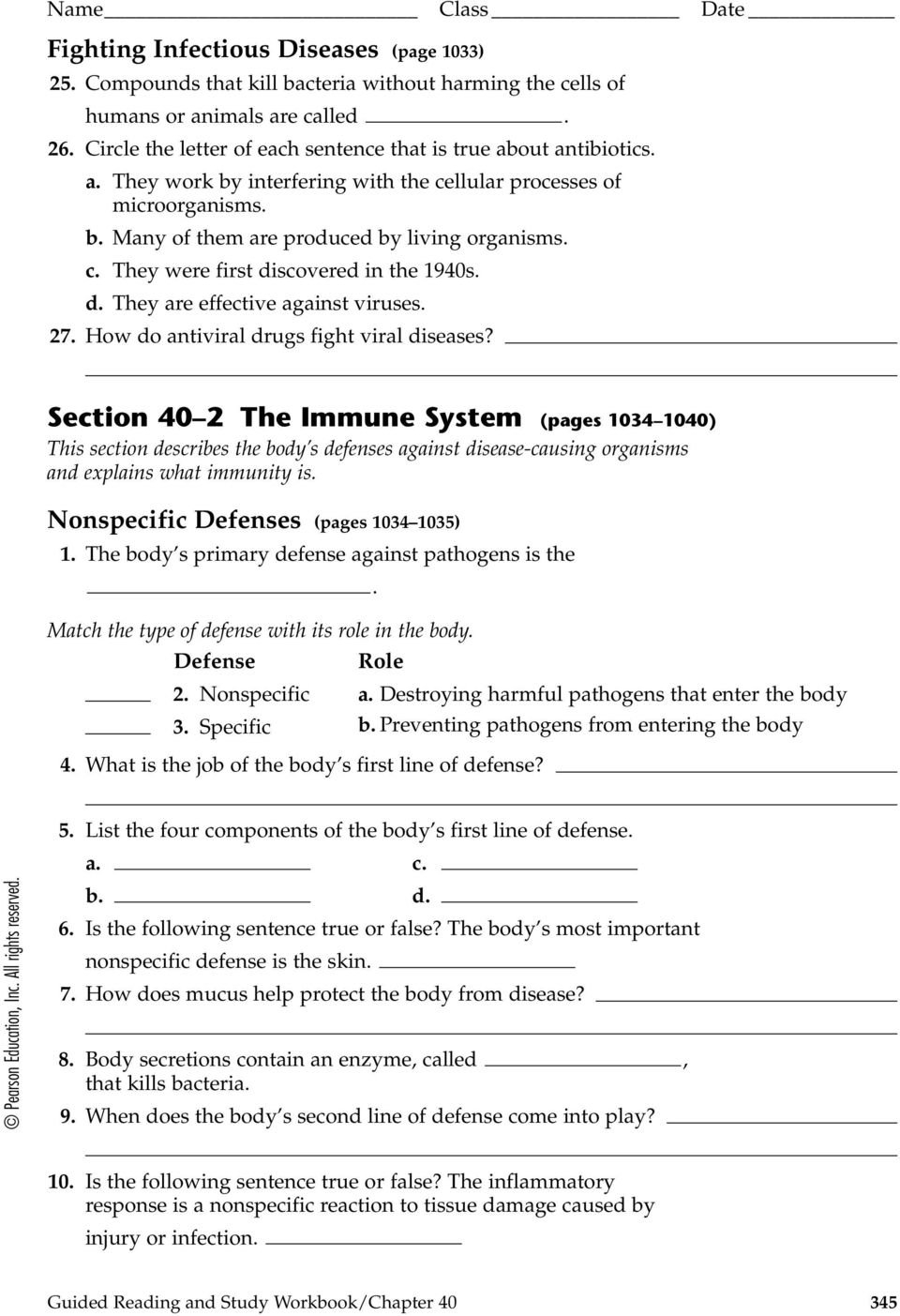 The Immune System And Disease  Pdf As Well As Chapter 24 The Immune System And Disease Worksheet Answer Key