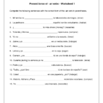 The Imperfect Tense In Spanish Worksheet Answer Key  Briefencounters Within The Imperfect Tense In Spanish Worksheet Answer Key