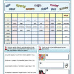 The Order Of Adjectives Worksheet  Free Esl Printable Worksheets Pertaining To Order Of Adjectives Worksheet
