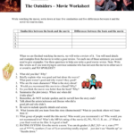 The Outsiders – Movie Worksheet For The Outsiders Movie Worksheet